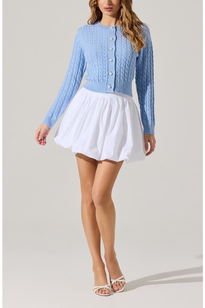 Cable Stitch Cardigan, Alternate, color, BLUE