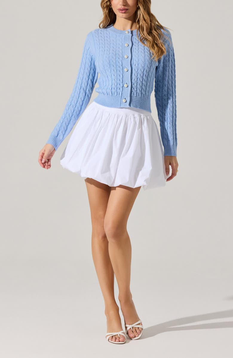 ASTR the Label Cable Stitch Cardigan, Alternate, color,