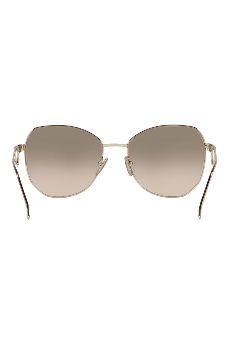 57mm Gradient Round Sunglasses, Alternate, color, PALE GOLD