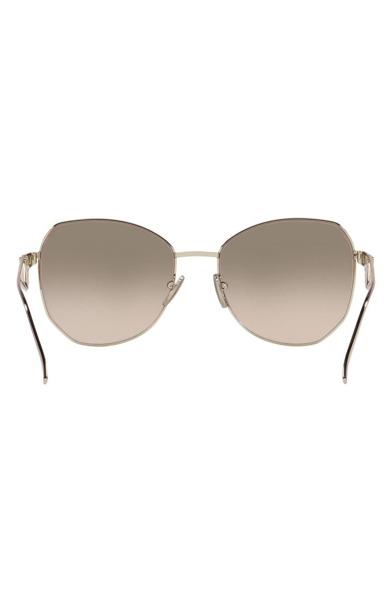 Prada 57mm Gradient Round Sunglasses, Alternate, color, Pale Gold