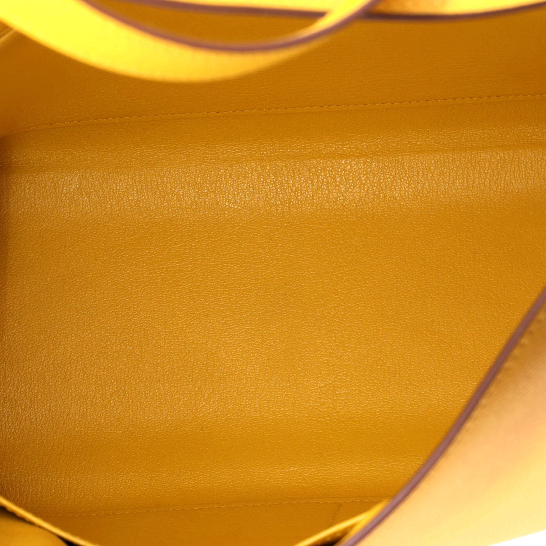 Pre-Owned Hermes Kelly Handbag Yellow Epsom with Palladium Hardware 32, Alternate, color, Soleil
