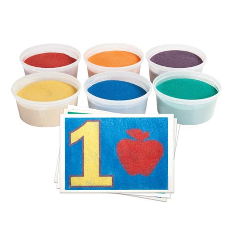 Sand Art Numbers Kit wit Colored Sand & 30 Sticker Sheets
