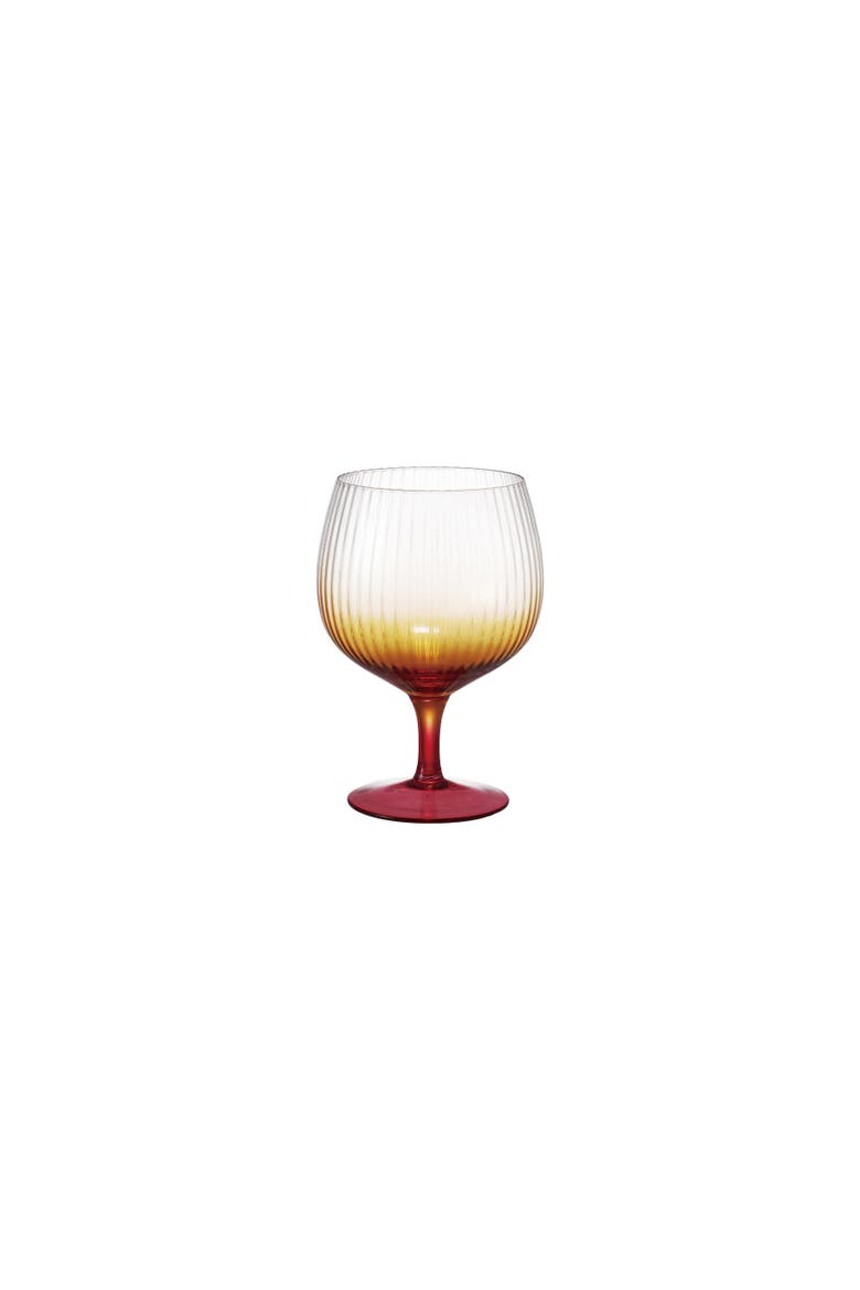 Stemmed Fluted Goblet, Main, color, Orange