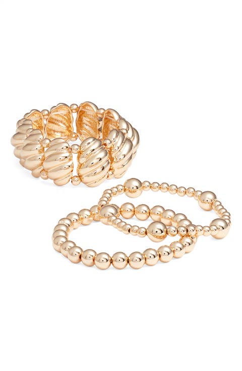 Assorted Pack of 3 Stretch Bracelets