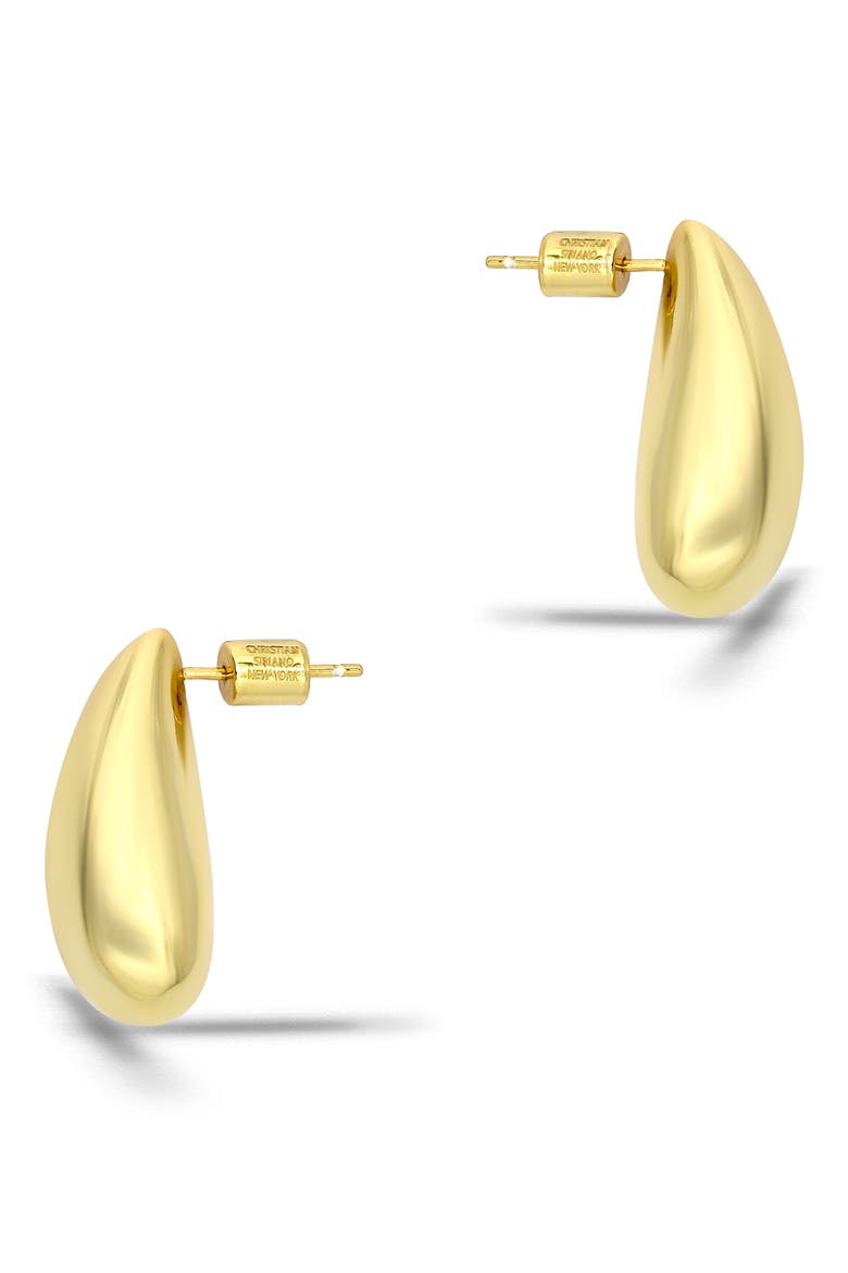 Sculpted Teardrop Stud Earrings, Alternate, color, GOLD