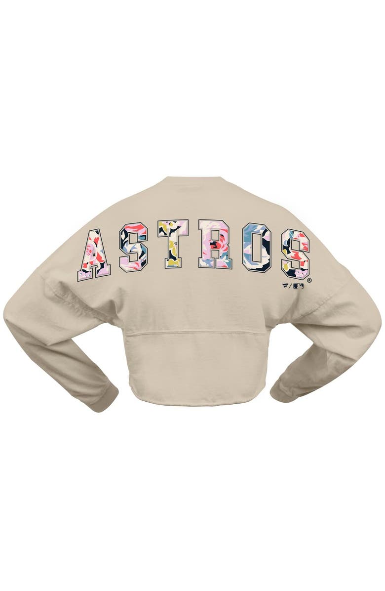 FANATICS Women's Fanatics  Cream Houston Astros Floral Preppy Cropped Long Sleeve T-Shirt, Alternate, color, Cream