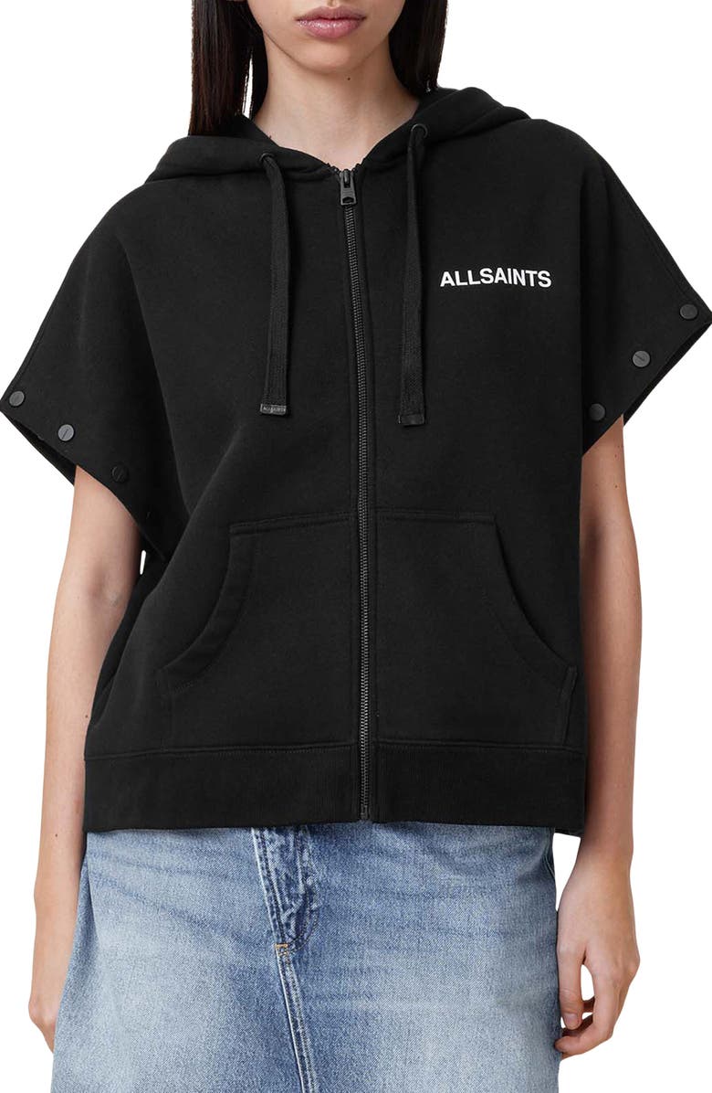 AllSaints Patcher Amphia Cotton Blend Hoodie, Alternate, color, 