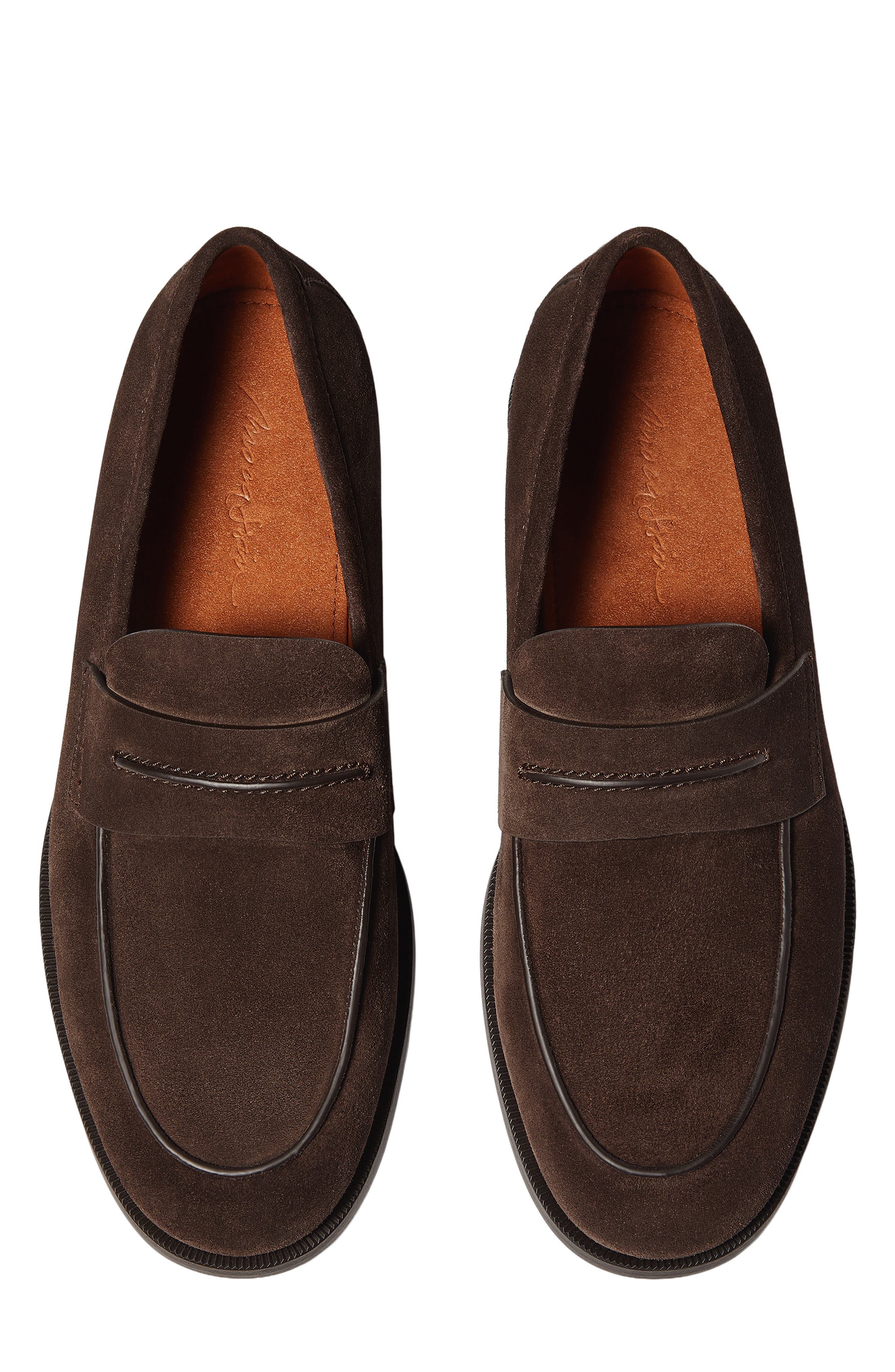 ZEGNA Suede Driving Loafer, Alternate, color, Dark Brown