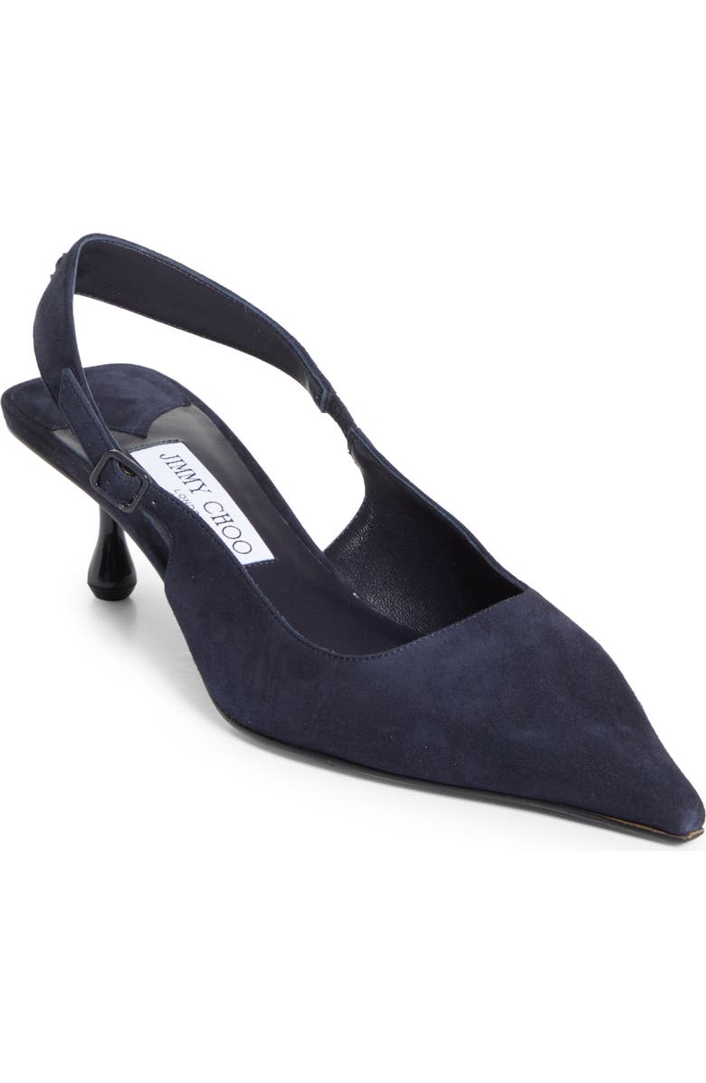 Jimmy Choo Amel Pointed Toe Slingback Pump, Main, color, Marine