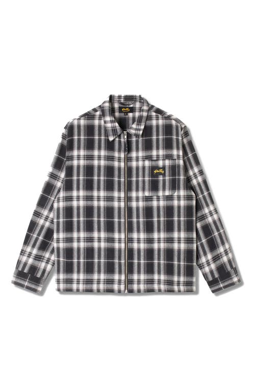 STAN RAY STAN RAY PLAID ZIP-UP SHIRT