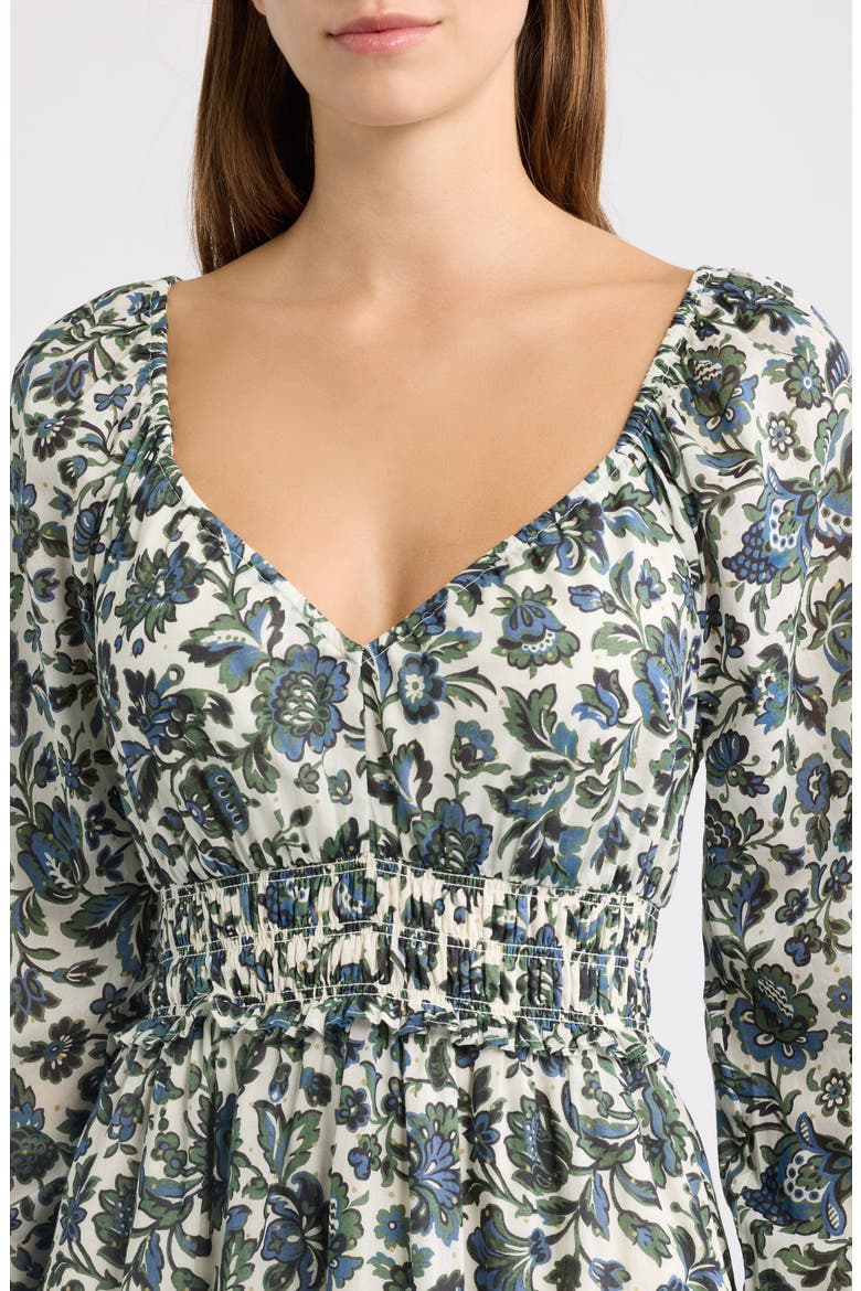 Eugenia Nap Midi Dress, Alternate, color, AUTUMN FLORAL BLOCK