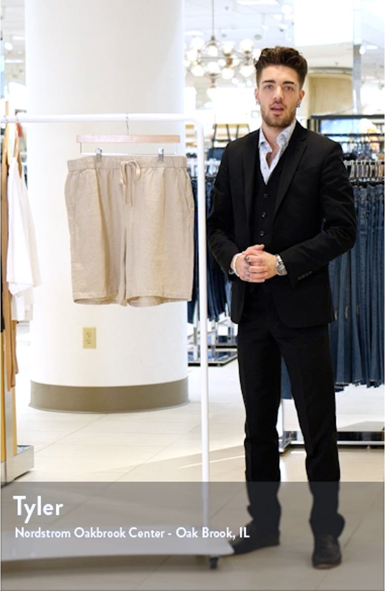 Drawstring Organic Linen Shorts, sales video thumbnail