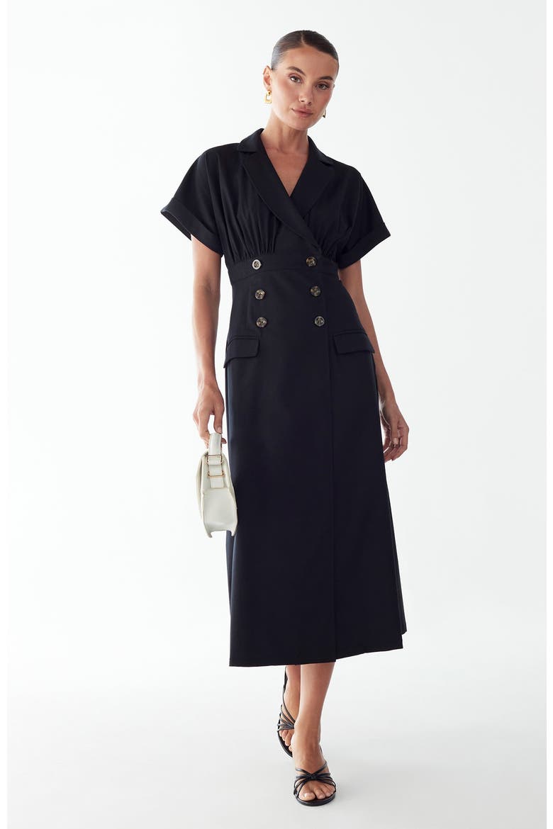 Elsie Midi Dress, Main, color, Black