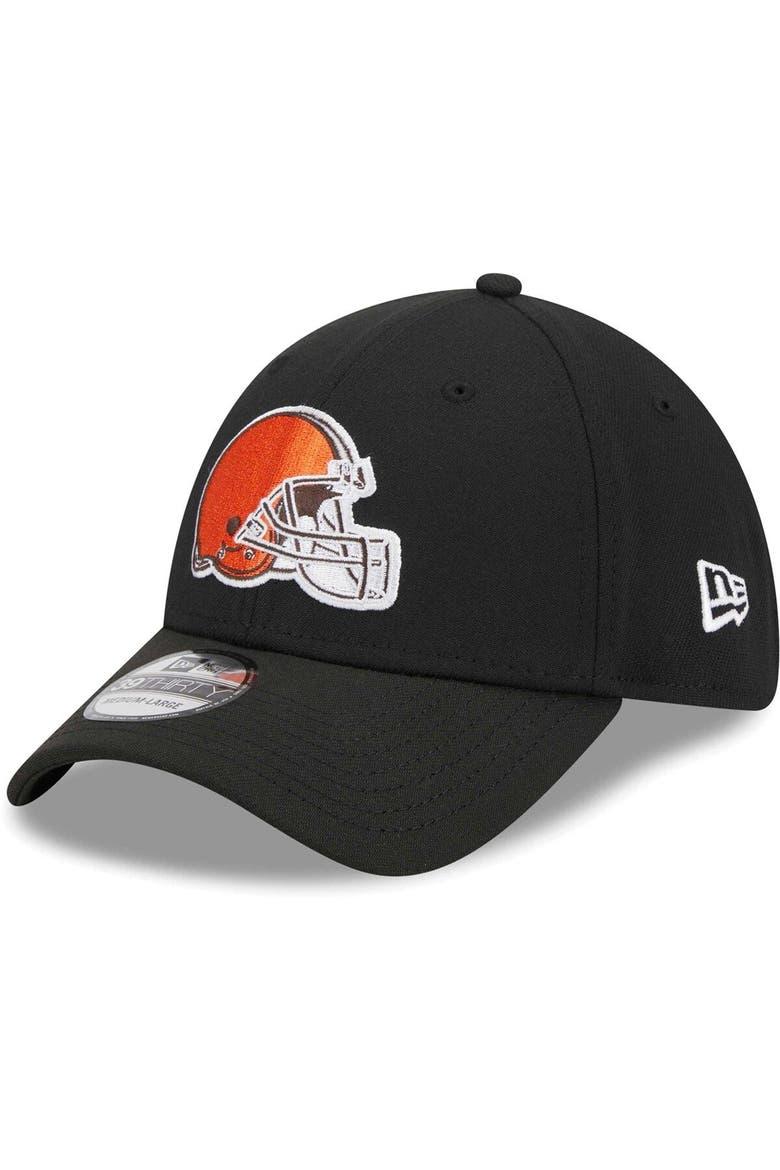 Men's New Era Black Cleveland Browns  Main 39THIRTY Flex Hat, Main, color, Black