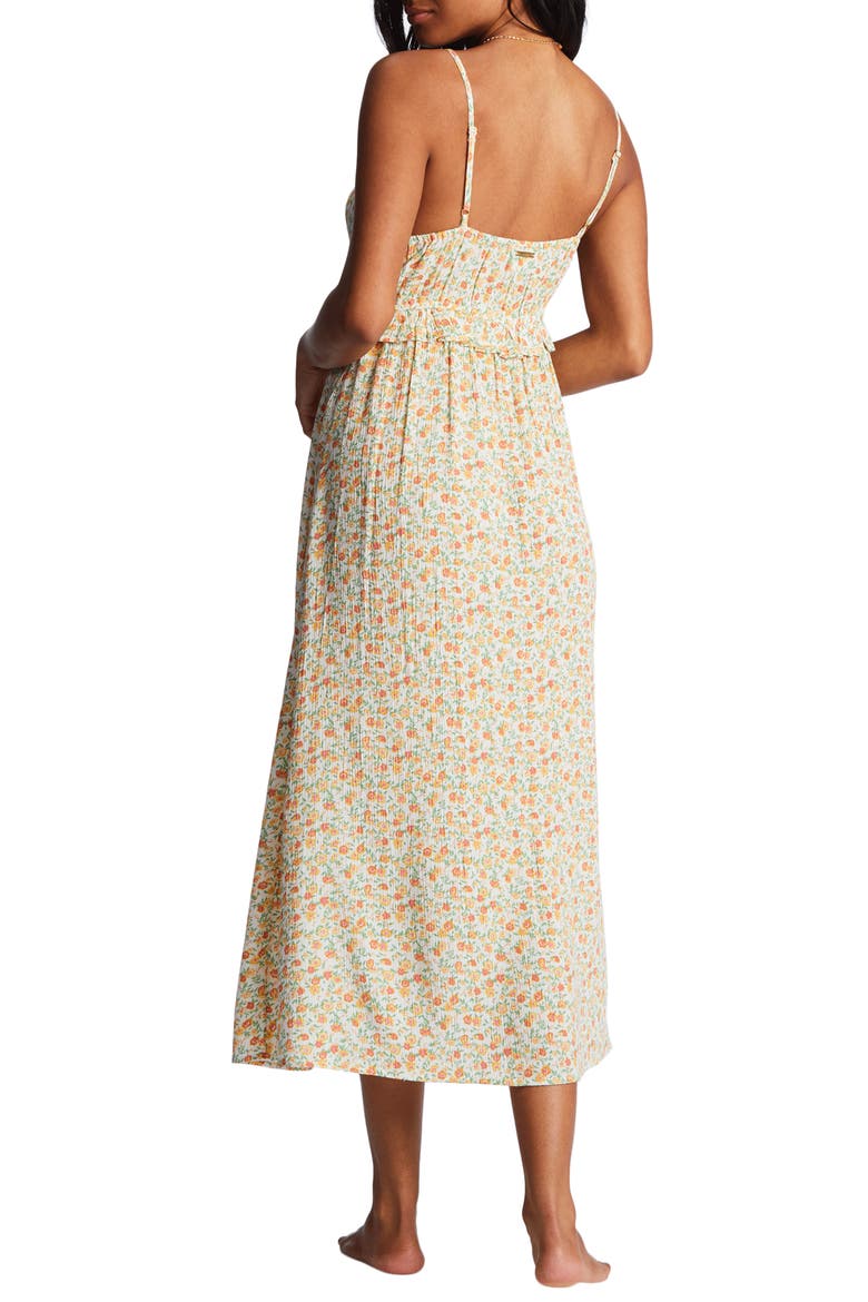 Rebel Heart Floral Midi Sundress, Alternate, color, SALT CRYSTAL