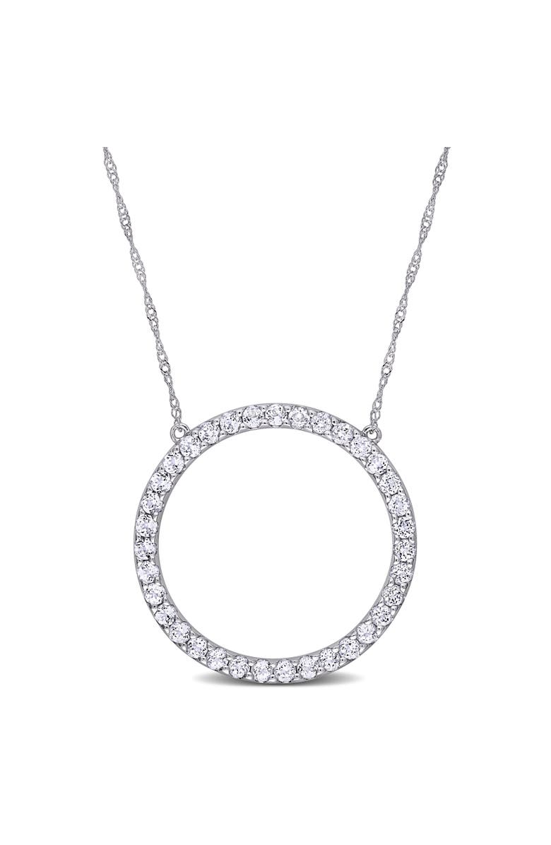 Julianna B. Topaz Open Circle Necklace 10k, Main, color, 