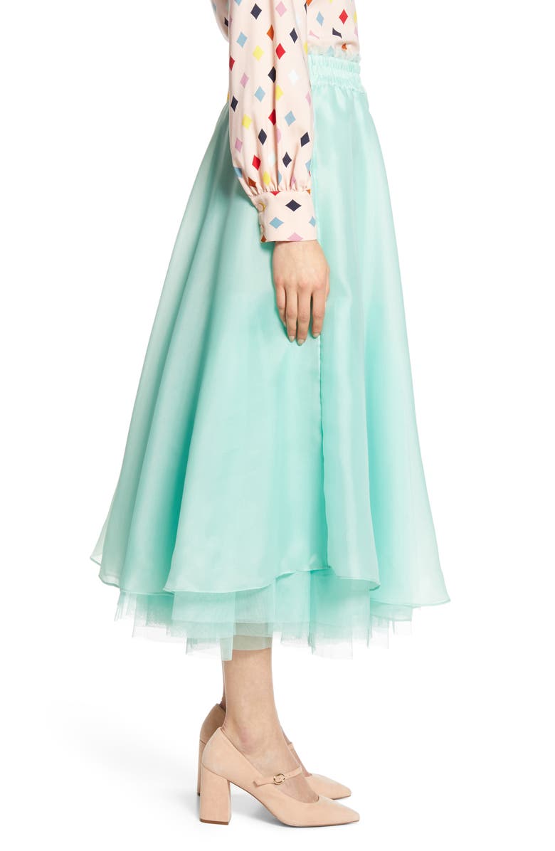 Halogen<sup>®</sup> x Atlantic-Pacific Full Organza Midi Skirt, Alternate, color, 