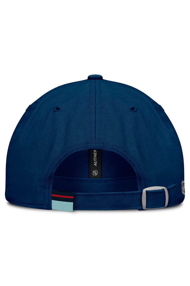 Women's Fanatics  Deep Sea Blue Seattle Kraken Authentic Pro Rink Adjustable Hat, Alternate, color, Navy