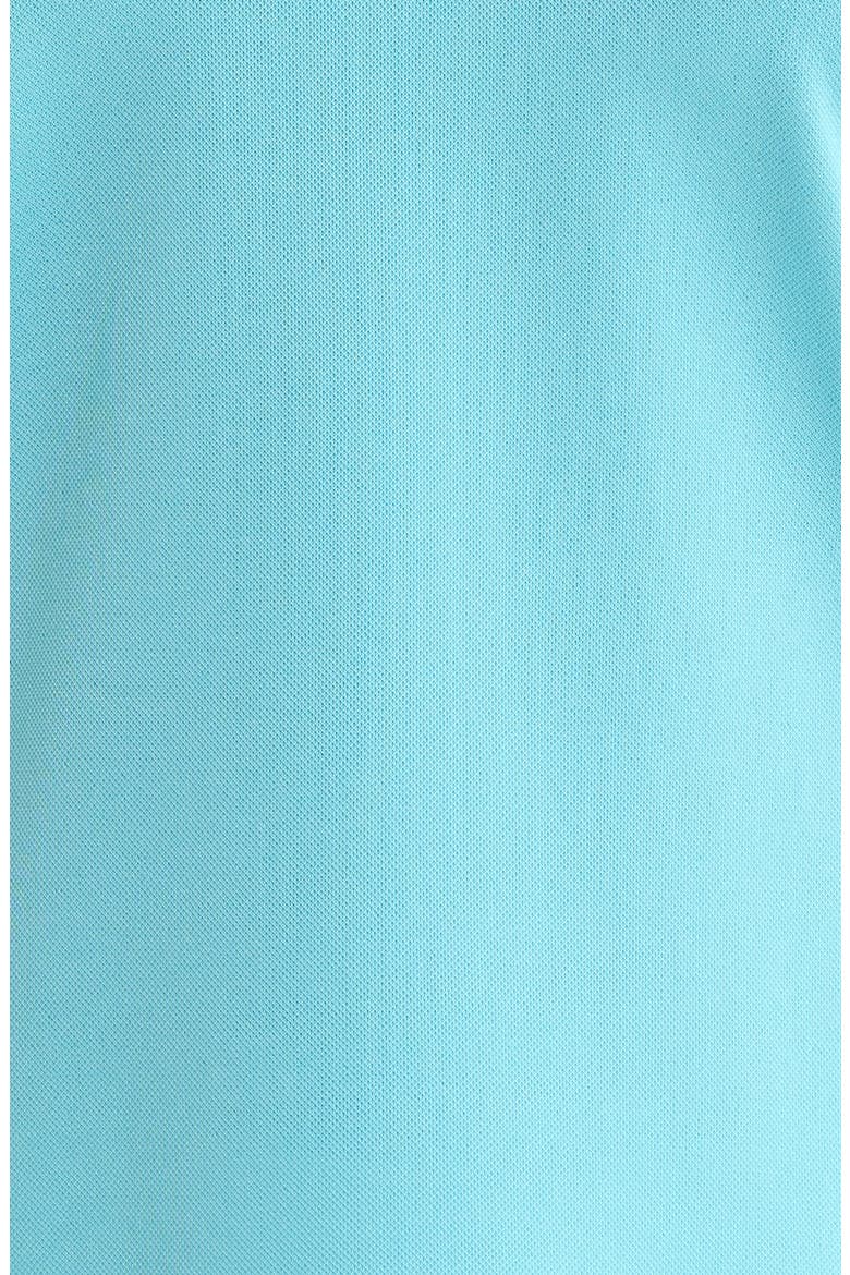 Kaia Pique Half Placket Polo, Alternate, color, AQUA