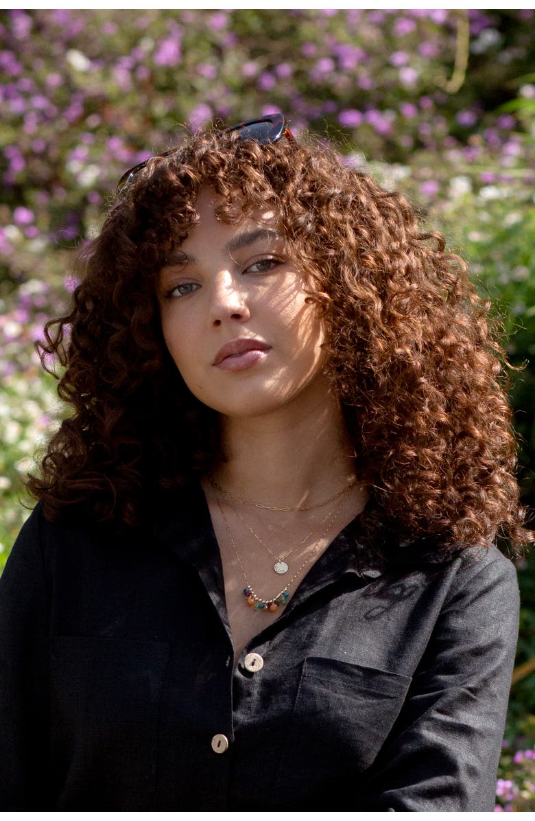 ELLIOT YOUNG MOVEABLE MULTI GEMSTONE BEAD 14K GOLD NECKLACE, Alternate, color, Red