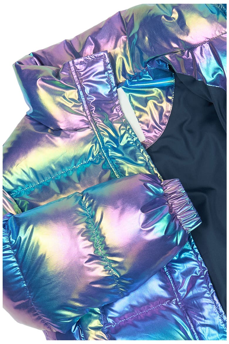Kids' Paris Iridescent Puffer Jacket, Alternate, color, METALLIC
