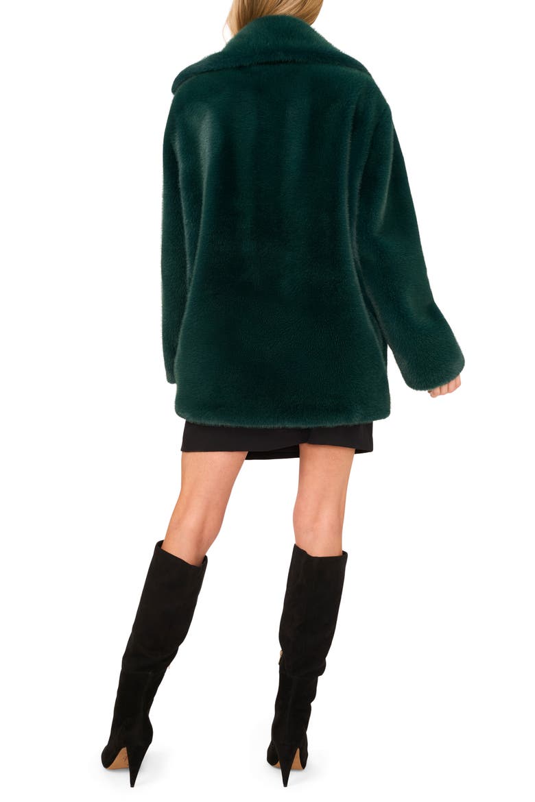 Faux Fur Coat, Alternate, color, RAIN FOREST