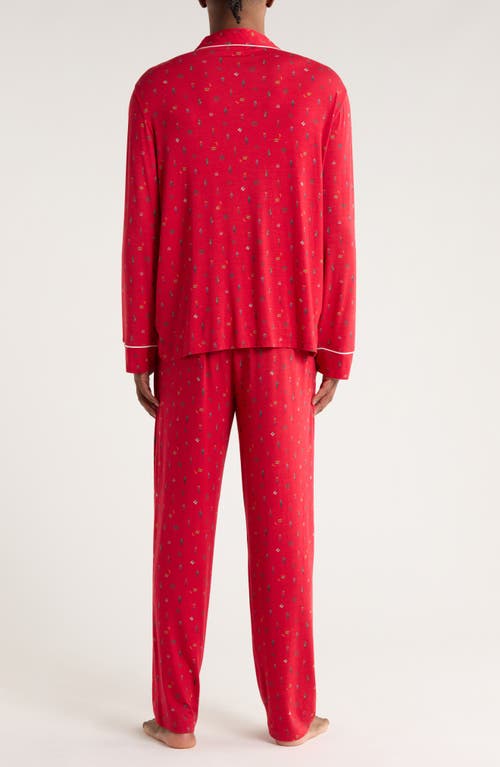 Eberjey William Print Stretch Tencel® Modal Pajamas In Red