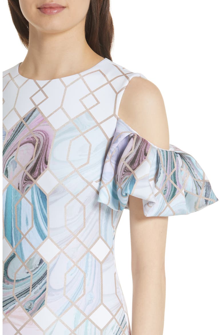 Krimba Sea of Clouds Sheath Dress, Alternate, color, WHITE