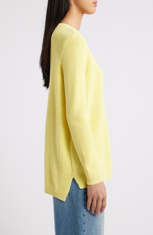Shop 525 Emma High-low Sweater In Lemon Meringue