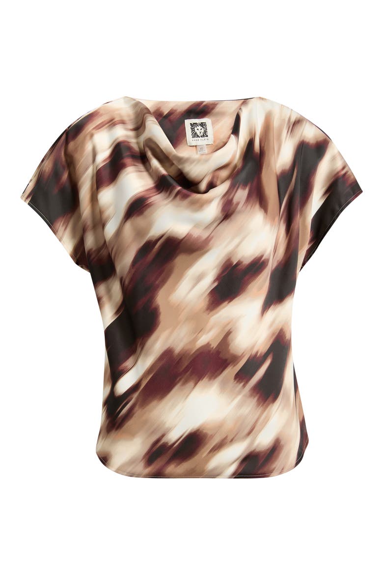 Cowl Neck Bateau Top, Alternate, color, WHITE DOVE MULTI