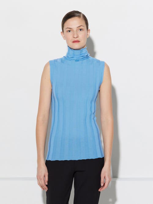 Callas Milano Romy Sleeveless Turtleneck In Blue