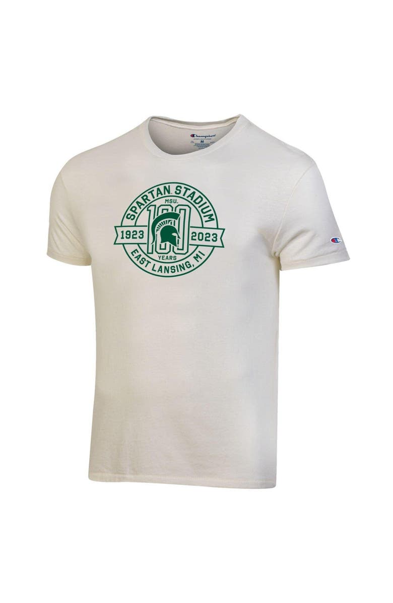 Champion Men's Champion White Michigan State Spartans 100th Anniversary Spartan Stadium T-Shirt, Alternate, color, White