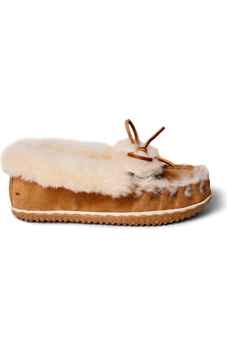 Minnetonka Ultimate Genuine Shearling Slipper, Alternate, color, Tan