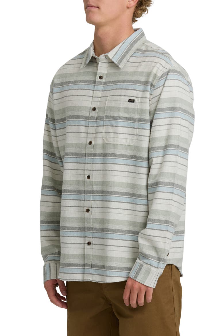 Coastline Cotton Flannel Button-Up Shirt, Alternate, color, WHITE MULTI