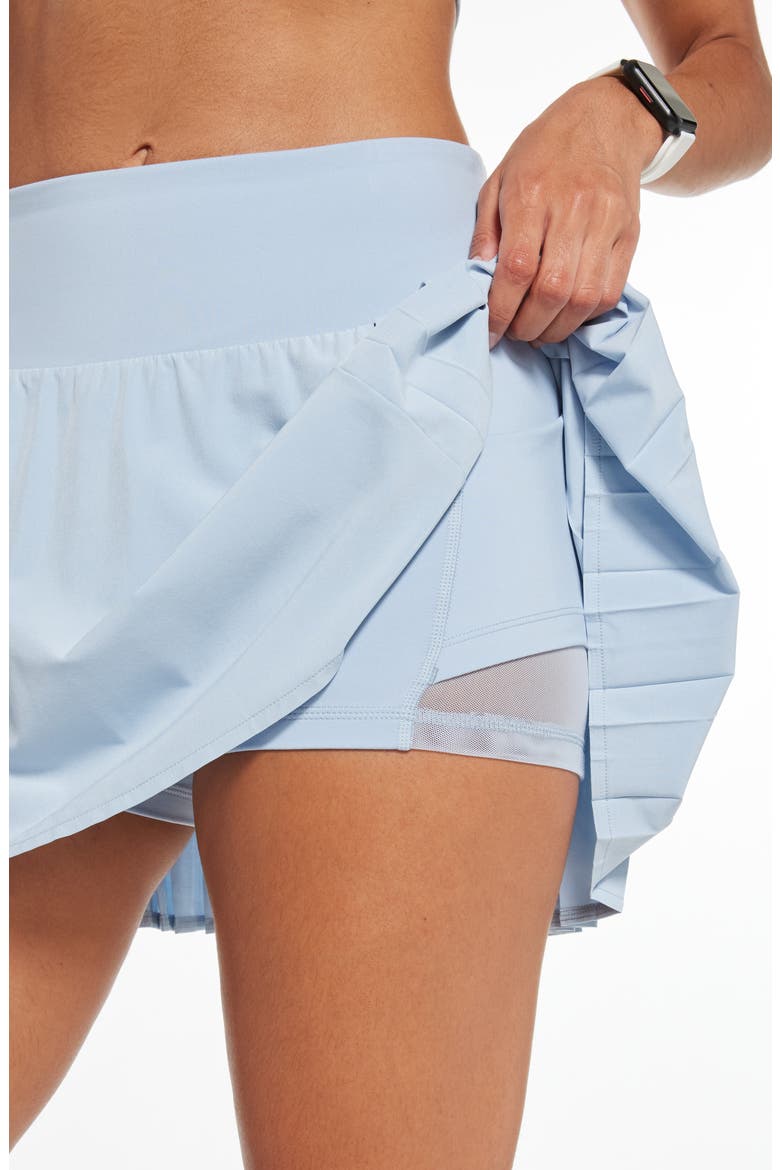 Sunburst High Waist Pleated Tennis Skort, Alternate, color, BLUE FOG