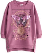 NEXT Kids' Butterfly Long Sleeve Cotton Blend Sweatshirt Tunic