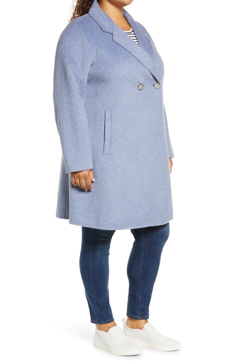 Notch Collar Coat, Alternate, color, BLUE HEATHER