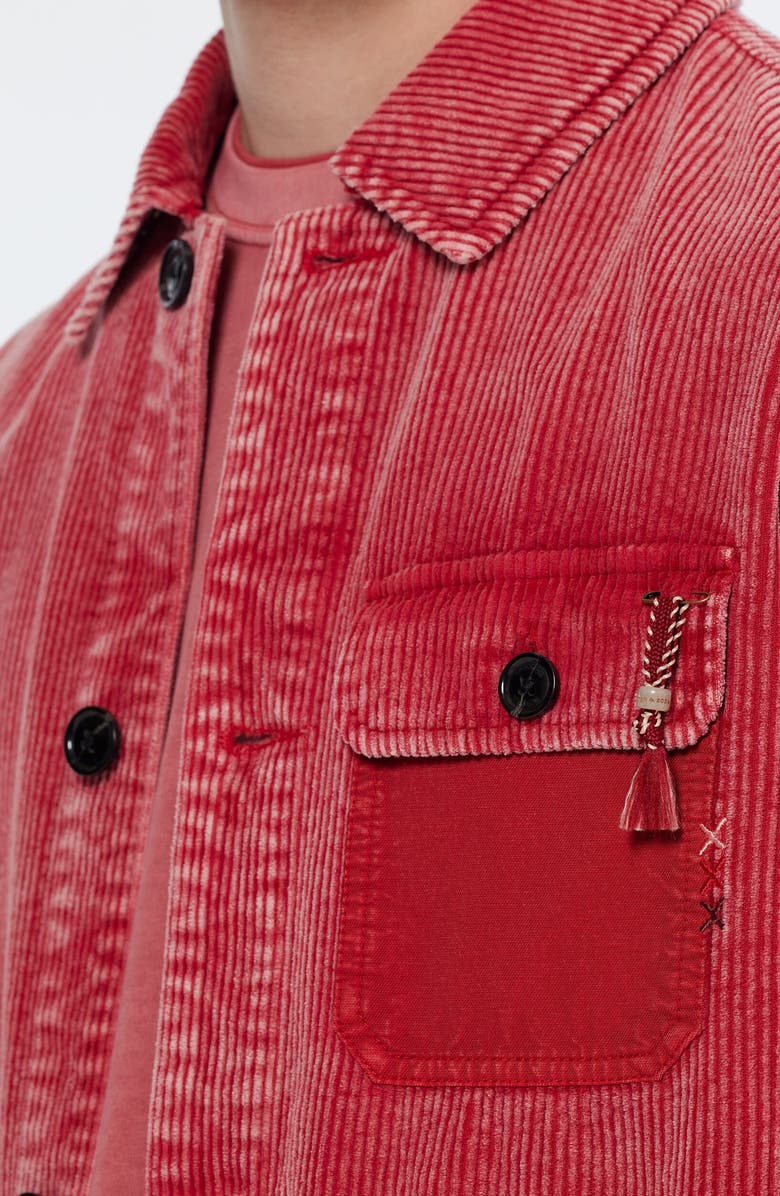 Scotch & Soda Washed Corduroy Worker Jacket, Alternate, color, Dusty Red