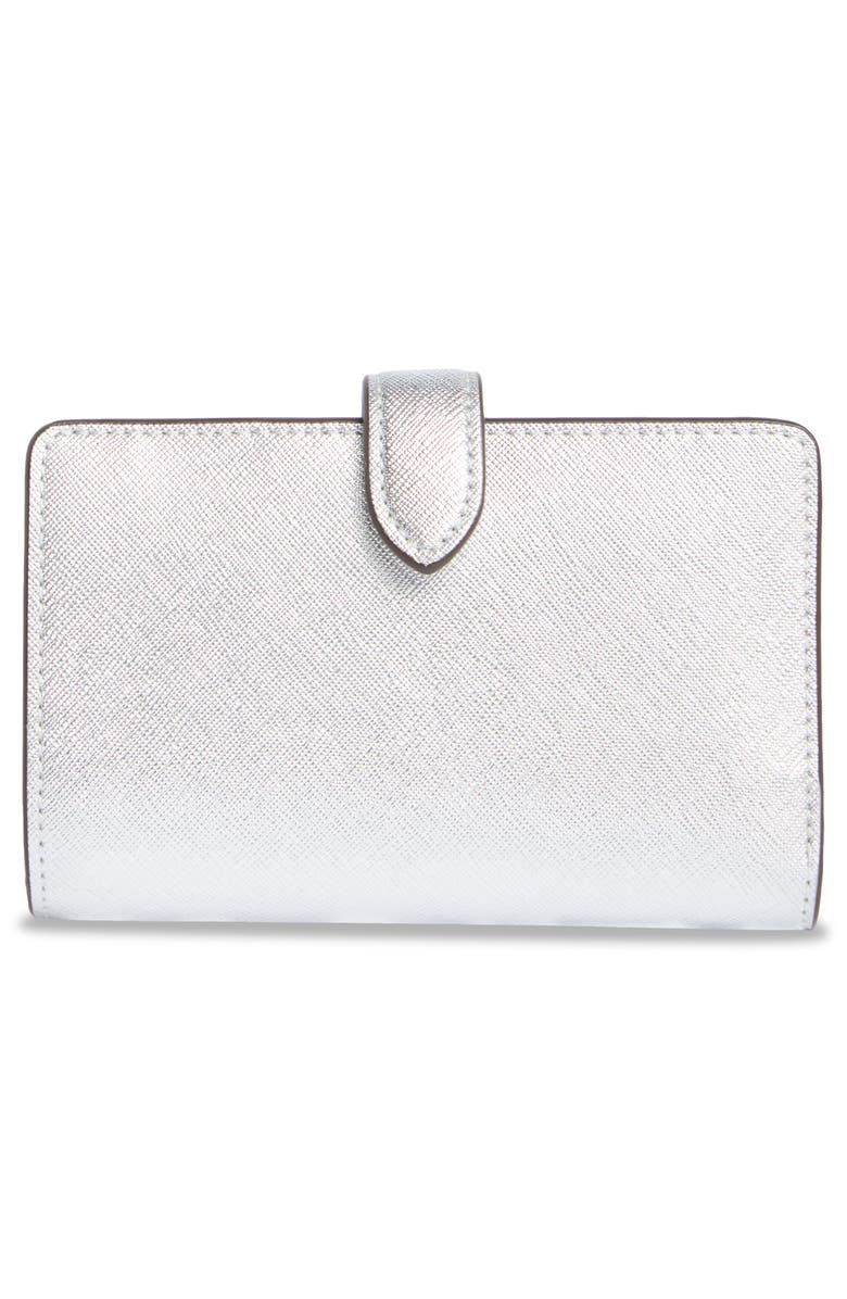 Kate Spade New York kenzie metallic bifold wallet, Alternate, color, Lunar Light