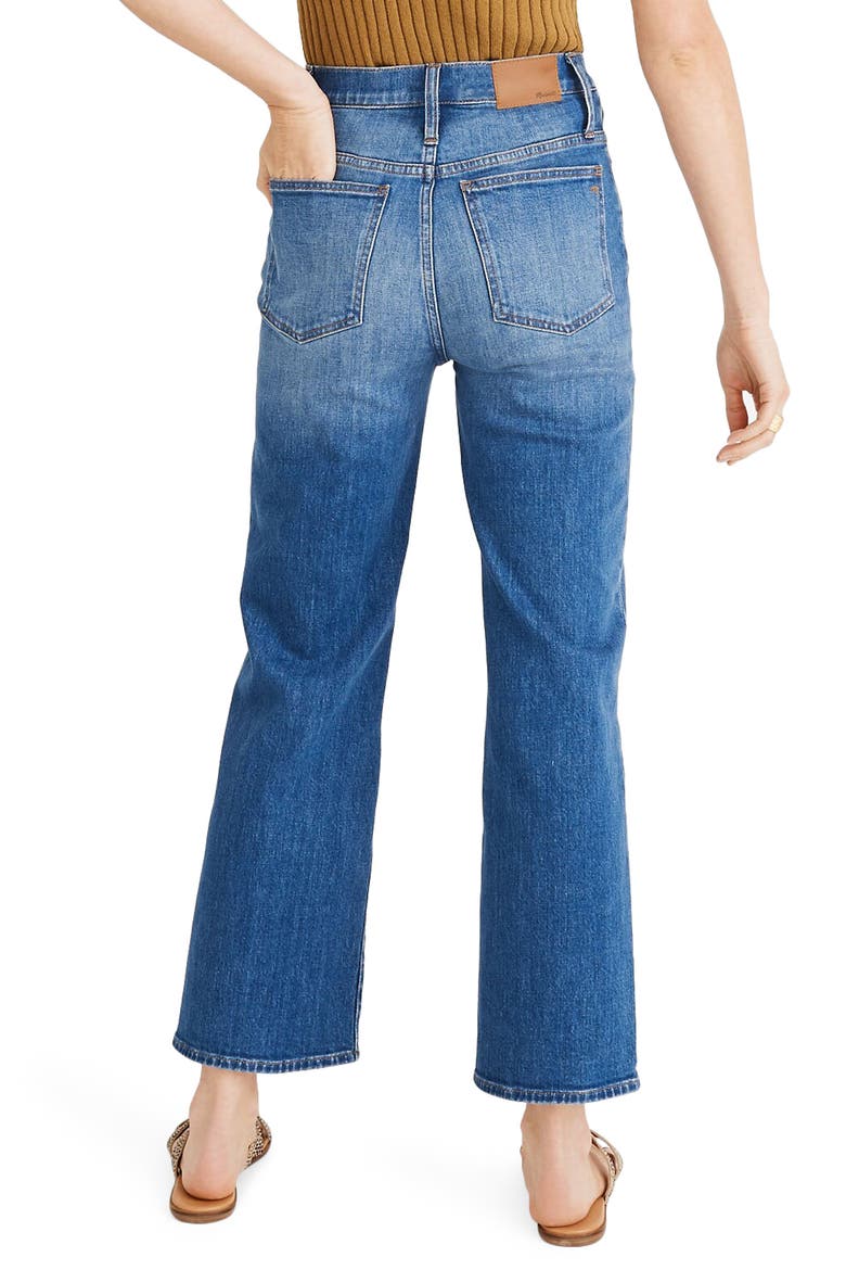High Waist Button Fly Slim Wide Leg Jeans, Alternate, color, OLYMPIA WASH
