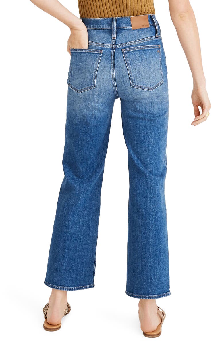 Madewell High Waist Button Fly Slim Wide Leg Jeans, Alternate, color, 