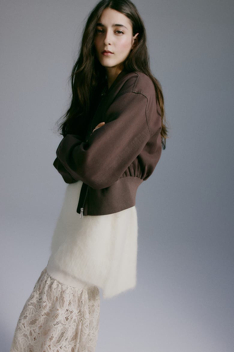 Bomber Jacket, Alternate, color, Dark brown