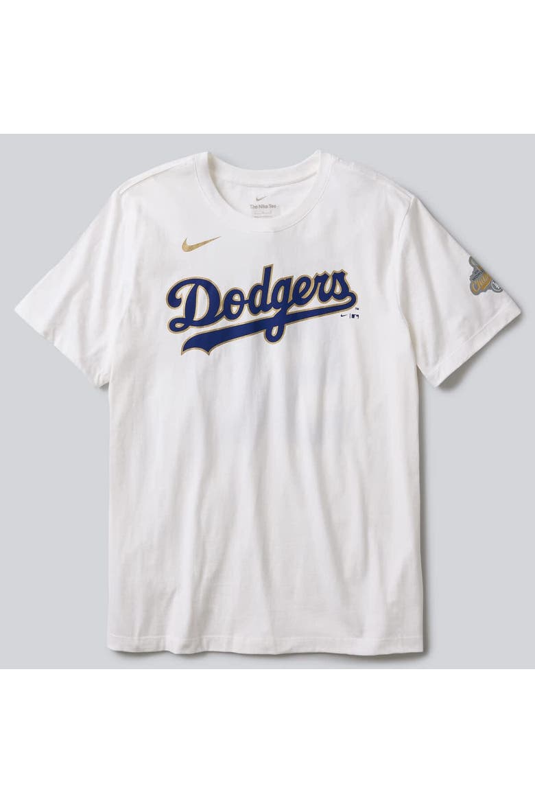 Men's Nike Mookie Betts White Los Angeles Dodgers 2026 Gold Collection Name & Number T-Shirt, Main, color, White