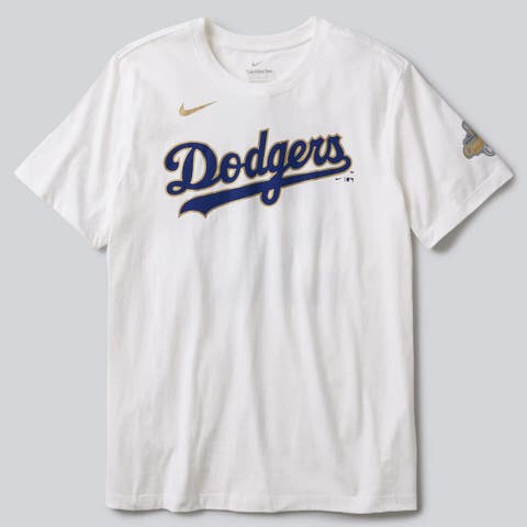 Men's Nike Mookie Betts White Los Angeles Dodgers 2026 Gold Collection Name & Number T-Shirt