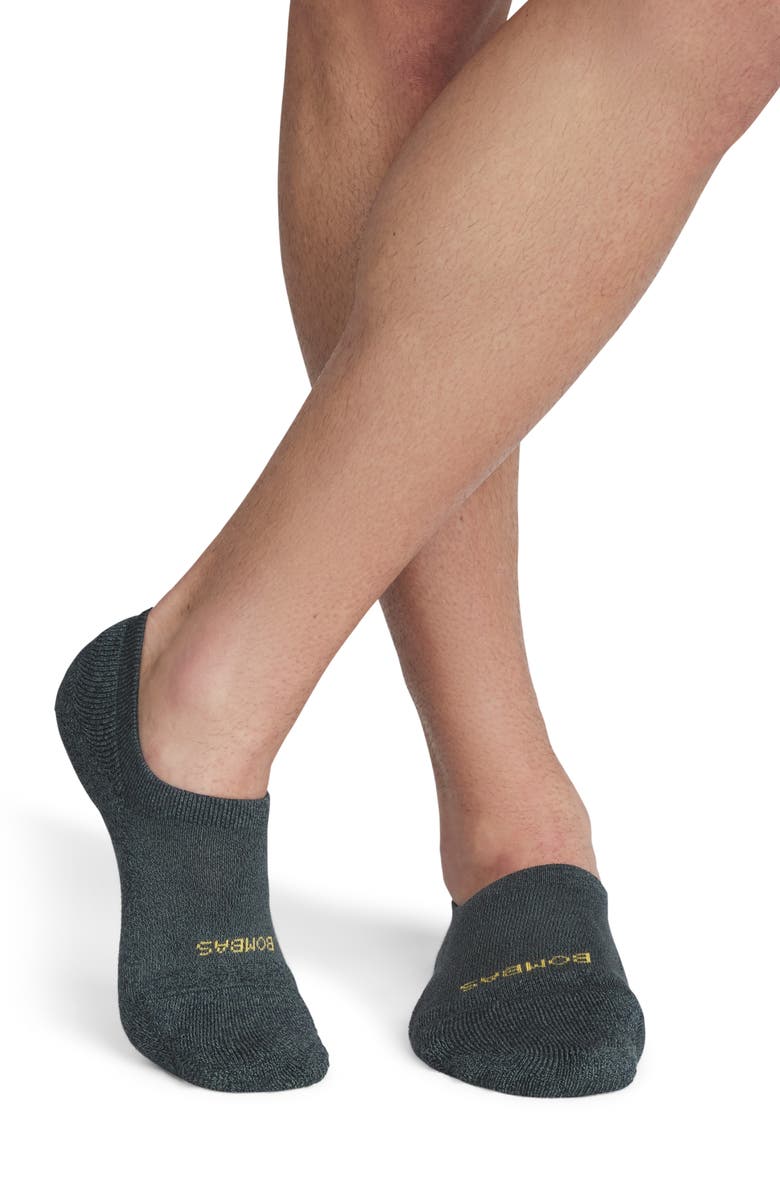 Bombas Marl Cushioned No-Show Socks, Alternate, color, Dark Sage