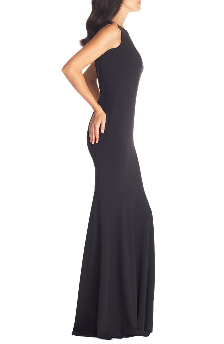 Dress the Population Leighton Sleeveless Mermaid Evening Gown, Alternate, color, Black