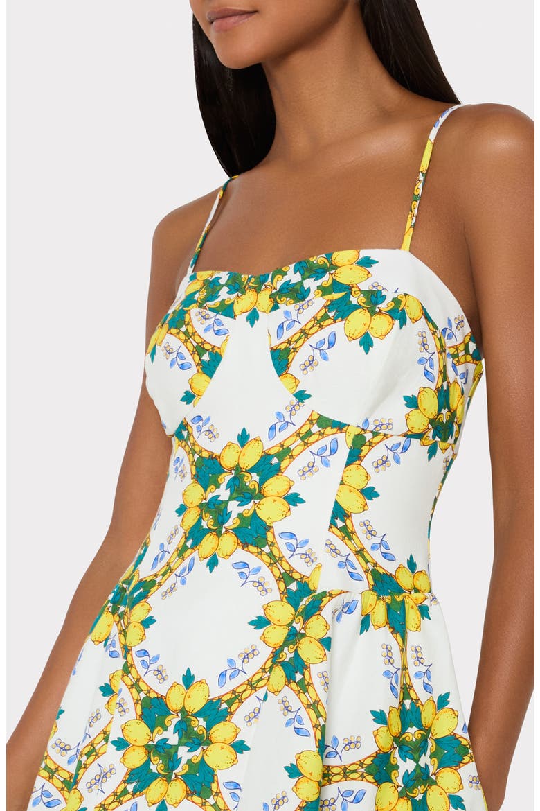 Livna Print Sleeveless Linen & Cotton Maxi Dress, Alternate, color, YELLOW MULTI