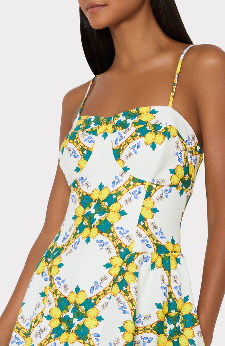 Milly Ivette Print Sleeveless Linen & Cotton Maxi Dress, Alternate, color, Yellow Multi