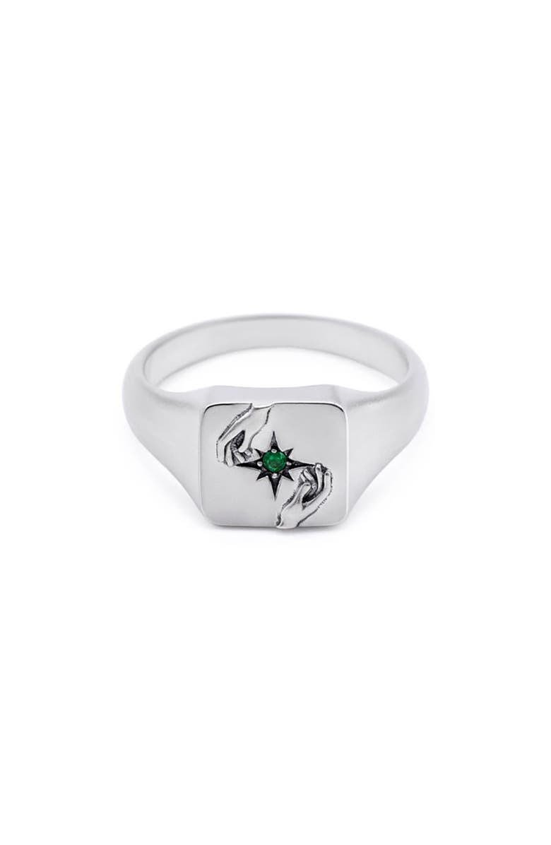 Serge DeNimes Silver Oracle Ring, Main, color, Silver