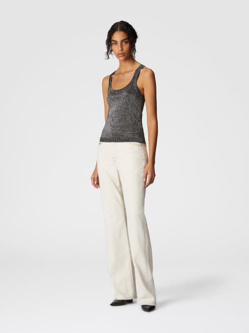 Missoni Glitter Tank Top In Black & Silver